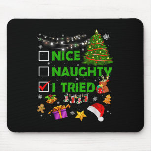 Mousepad Legal Levado Eu Tentei Luz de Árvore de Natal Engr