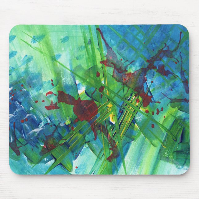 Mousepad Legal mouse de arte acrílico de Abstrato moderno (Frente)