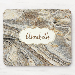 Mousepad Legal na Moda, Mármore, Moldura - Personalizado