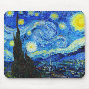 Mousepad Legal noite estelar pintura de Vincent Van Gogh