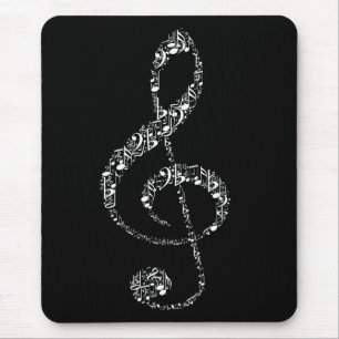 Mousepad Legal notas de música branca