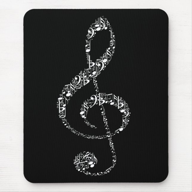 Mousepad Legal notas de música branca (Frente)