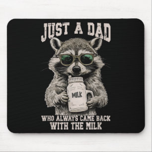 Mousepad Legal Pai Raccoon Com Citação Engraçada Com Leite