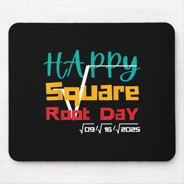 Mousepad Legal Retro Happy Square Root Day Piada (Frente)