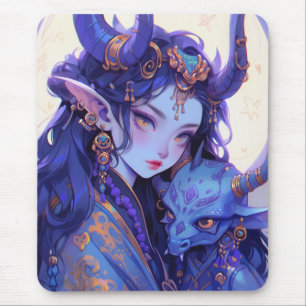 Mousepad Legal Roxa e Dourada Garota Elfa