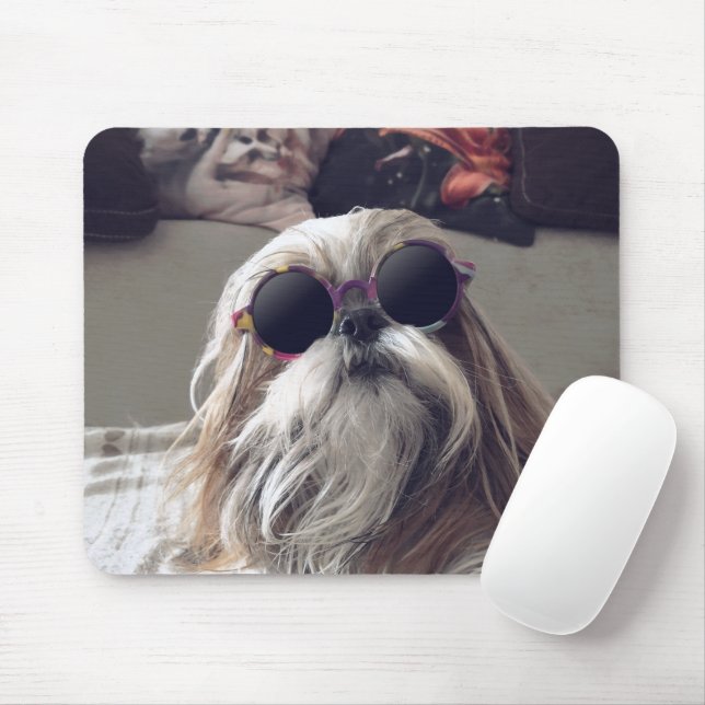 Mousepad Legal Shih Tzu longos óculos de sol (Com mouse)