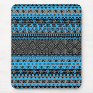 Mousepad Legal tradição de verão néon azul asteca