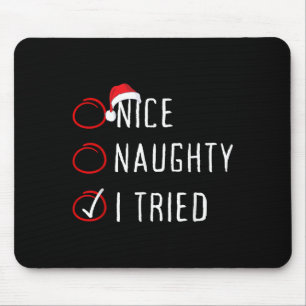 Mousepad Legal Travesso Eu Tentei Lista de Natal Natal Dive