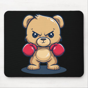 Mousepad Legal Urso Com Este Figurino De Luvas De Boxim