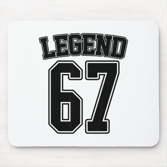 Mousepad Legend 67 Six Seven Srts Number Varsity Team 67th  (Frente)
