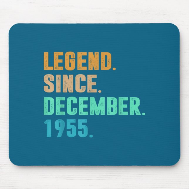 Mousepad Legend Since December 1955 Birth Of Birthday 1955  (Frente)