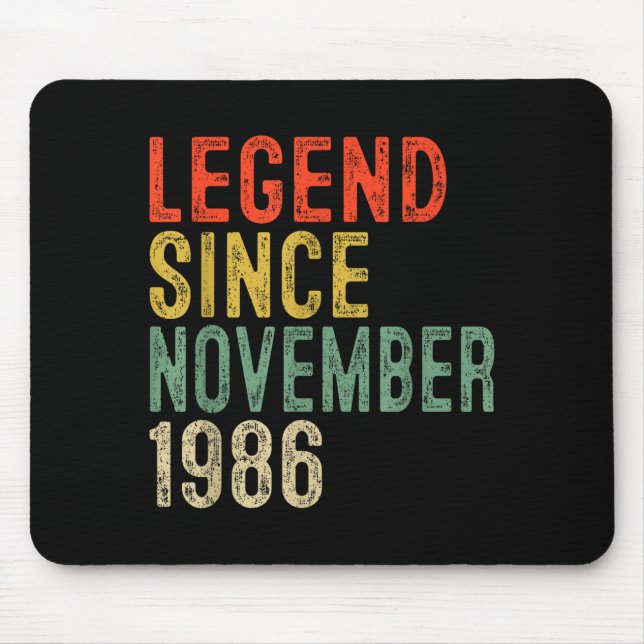 Mousepad Legend Since November 1986 &#; th Birthday &#;  Ye (Frente)