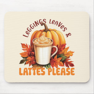 Mousepad Legging. Folhas e latas, por favor