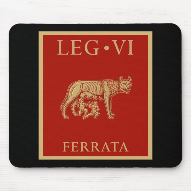 Mousepad Legio VI Ferrata: Antigo Vexílio da Legião Romana (Frente)