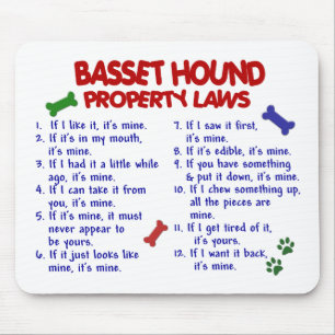 Mousepad Leis 2 da propriedade de BASSET HOUND