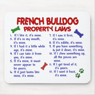Mousepad Leis 2 da propriedade do BULDOGUE FRANCÊS