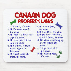 Mousepad Leis 2 da propriedade do CÃO de CANAAN