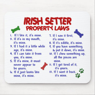 Mousepad Leis 2 da propriedade do SETTER IRLANDÊS