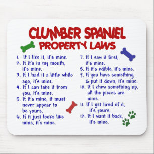 Mousepad Leis 2 da propriedade do SPANIEL de CLUMBER