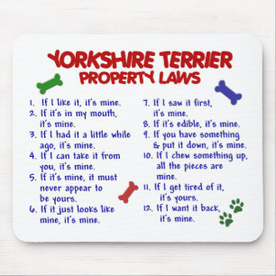 Mousepad Leis 2 Yorkie da propriedade do YORKSHIRE TERRIER