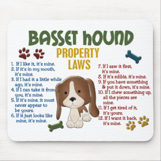 Mousepad Leis 4 da propriedade de Basset Hound
