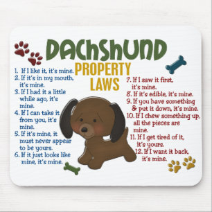 Mousepad Leis 4 da propriedade do Dachshund