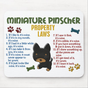 Mousepad Leis 4 da propriedade do Pinscher diminuto