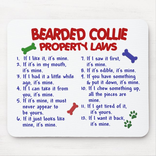 Mousepad Leis FARPADAS 2 da propriedade do COLLIE (Frente)
