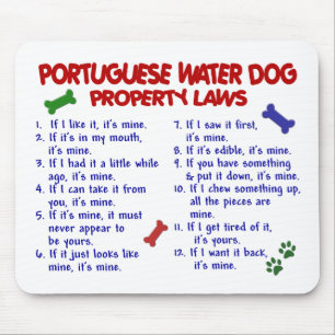 Mousepad Leis PORTUGUESAS 2 da propriedade do CÃO de ÁGUA