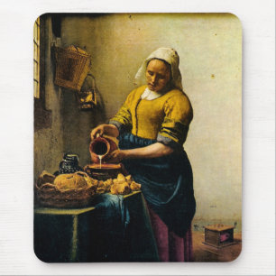 Mousepad Leite de derramamento do Maidservant de Vermeer