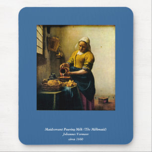 Mousepad Leite de Leite de Servo de Vermeer (cerca de 1660)