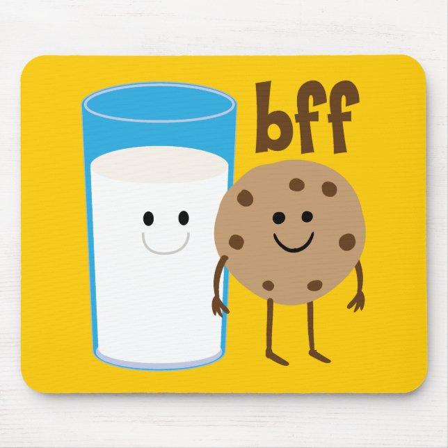 Mousepad Leite e biscoitos BFF (Frente)