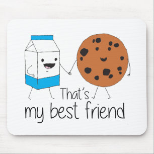 Mousepad Leite e Cookies Melhores Amigos BFF