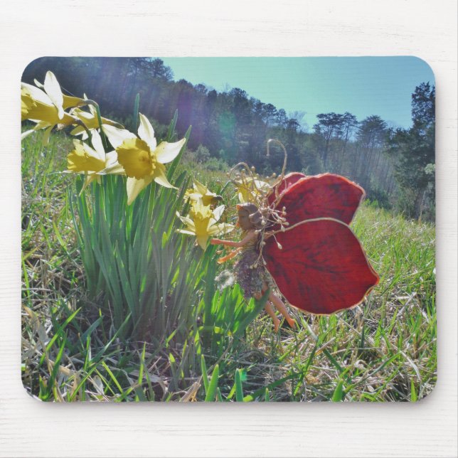 Mousepad Leite e flores amarelas (Frente)