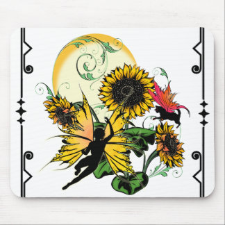Mousepad Leite e Gato Cósmico de Sombra de Girassol