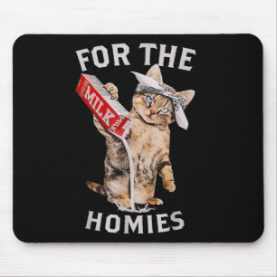 Mousepad Leite Gato Para Casas & Leite Cugado Engraçado