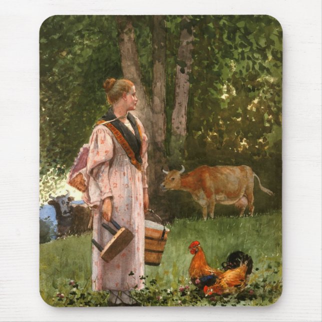 Mousepad Leite Maid (Animais De Fazenda Americanos) (Frente)