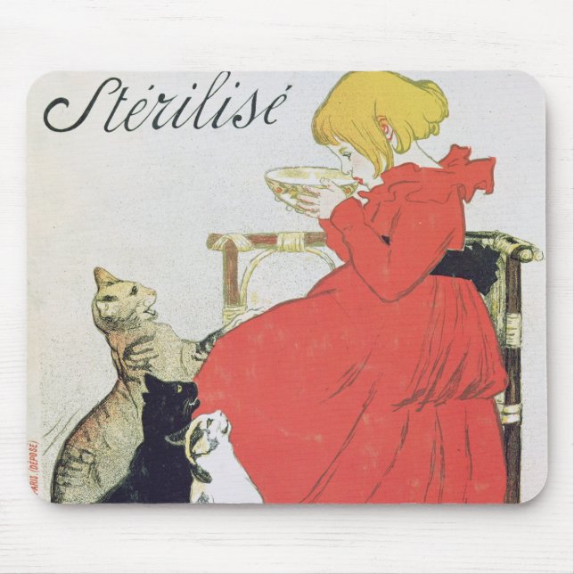 Mousepad Leite Sterilised puro da propaganda de poster (Frente)