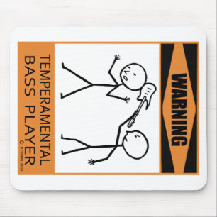 Mousepad Leitor de Bass Temperamental de Aviso