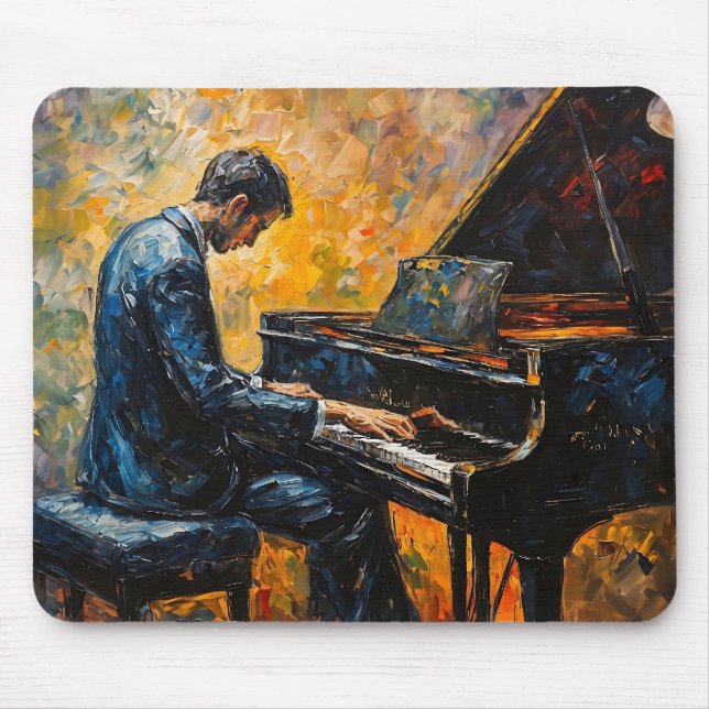 Mousepad Leitor de Piano - Pintura de Óleo (Frente)