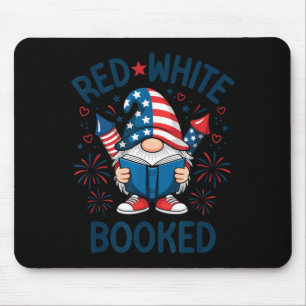 Mousepad Leitor Patriótico Livro Branco Vermelho Fogos de A