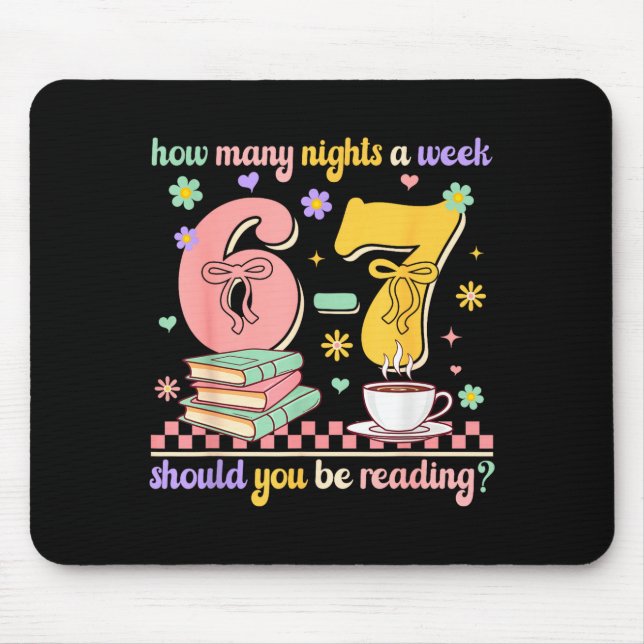 Mousepad Leitura Divertida 67 Professor Seis Sete Leitura 6 (Frente)