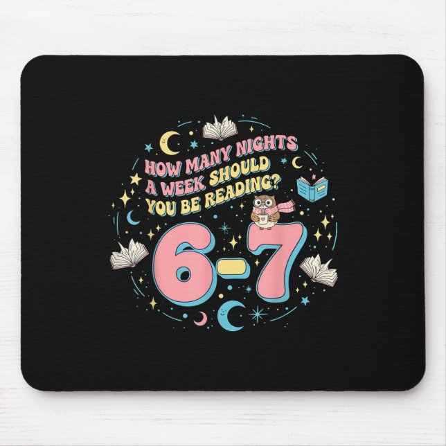Mousepad Leitura Divertida 67 Seis Sete Meme Professor de I (Frente)