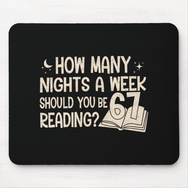Mousepad Leitura Divertida 67 Seis Sete Meme Professor de I (Frente)