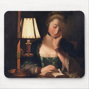 Mousepad Leitura por uma máscara do Papel-sino, 1766 da