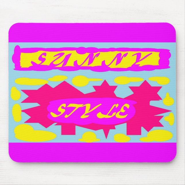 Mousepad Lema azul-azul-rosa de cores quentes grandes (Frente)