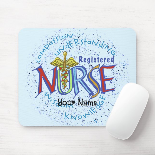 Mousepad Lema de Enfermeira Registrada (Com mouse)
