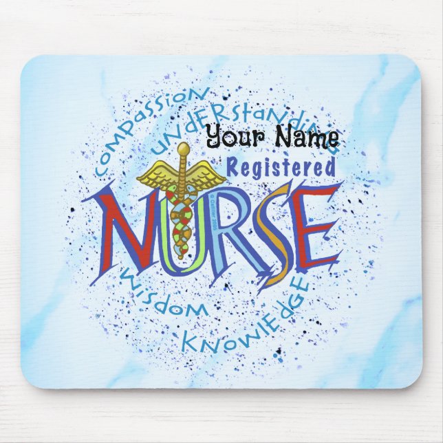 Mousepad Lema de Enfermeira Registrada (Frente)