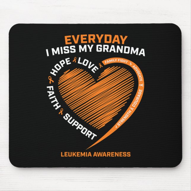 Mousepad Lembrança Adorável Da Minha Avó Leucemia A (Frente)
