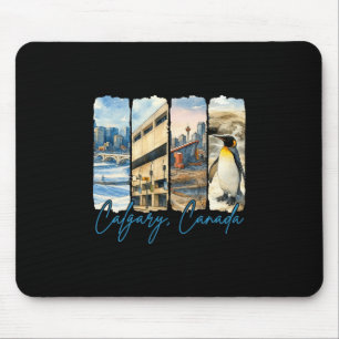 Mousepad Lembrança de pincelada de viagem de Calgary Canadá